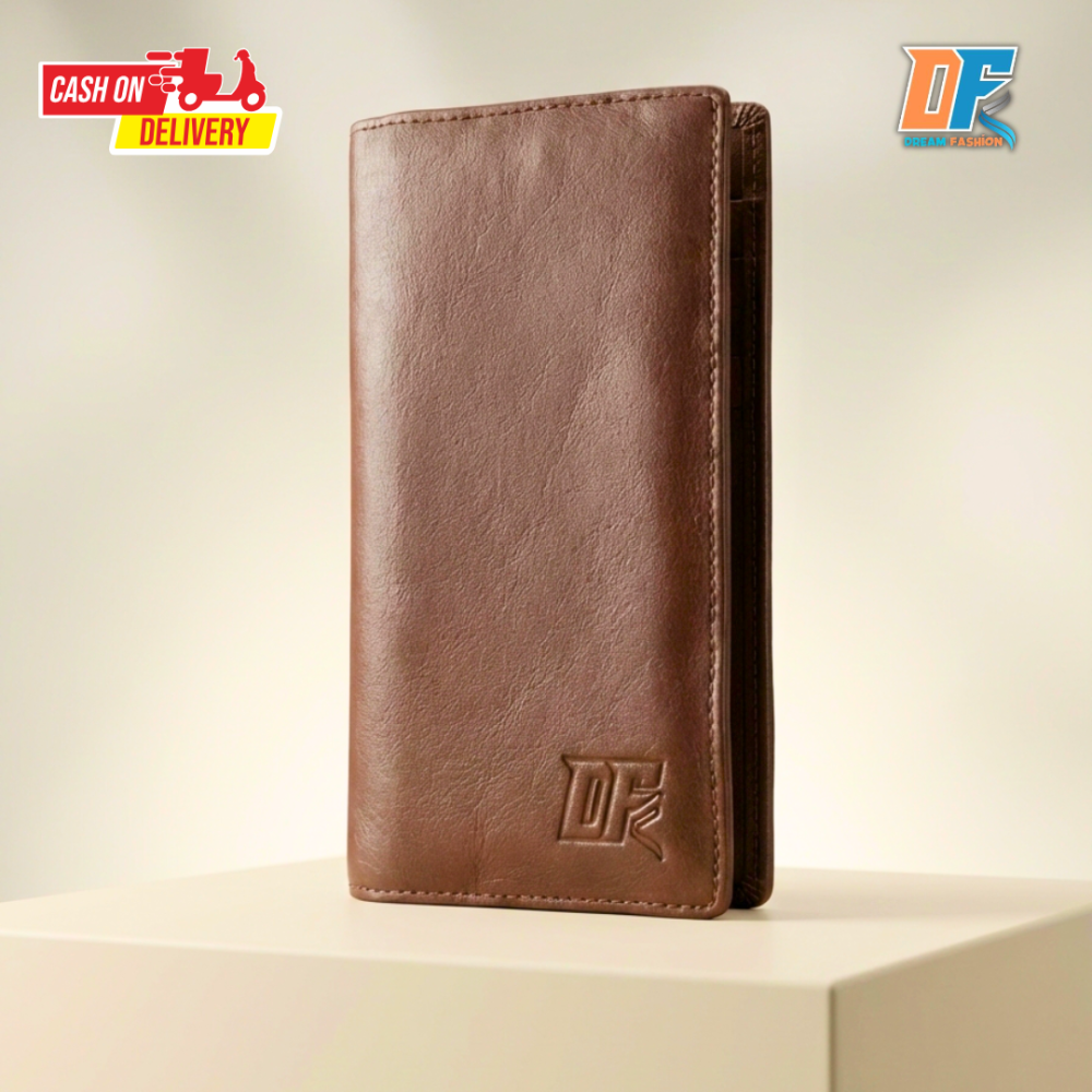 Long Wallet Choclate - Main view showing full design