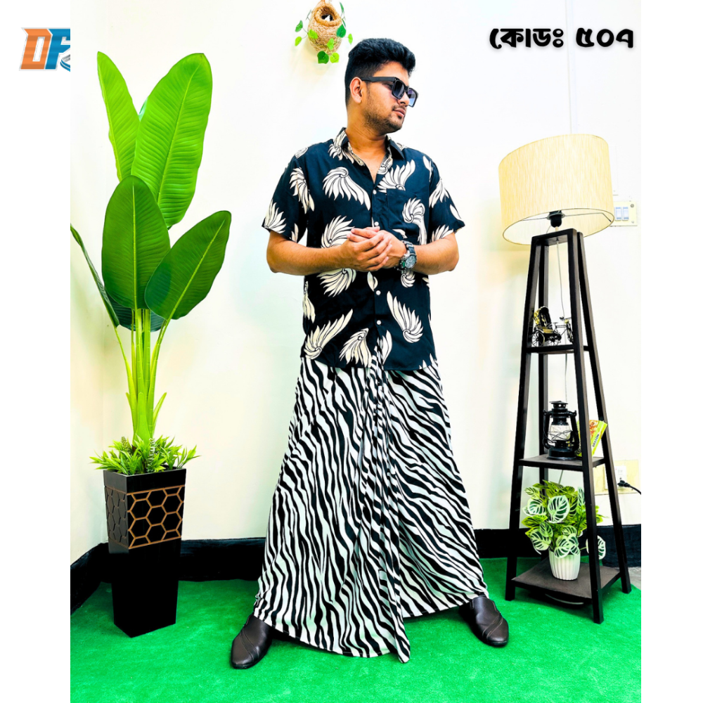 Linen Lungi Combo Offer 02 - Alternate view 1 showing  color