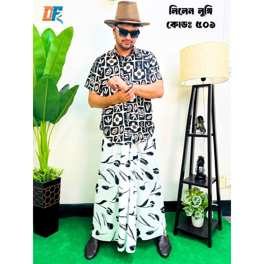 Linen Lungi Combo Offer 01 - Alternate view 1 showing  color