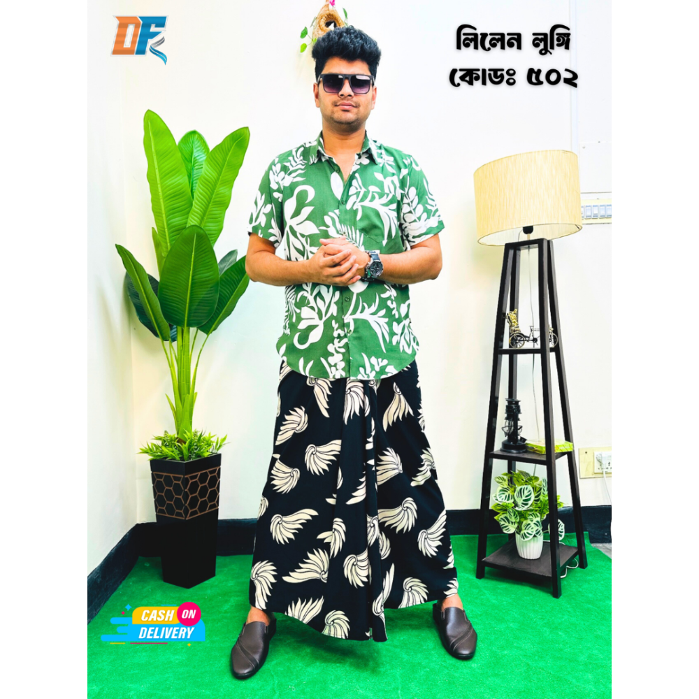 Linen Lungi Combo Offer 01 - Alternate view 3 showing  color